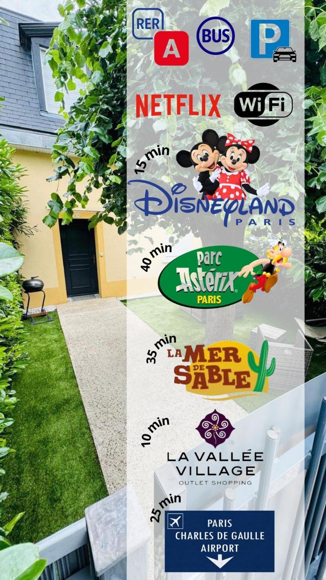 Вилла Superbe Duplex-15 Min Disneyland Croissy-Beaubourg Экстерьер фото